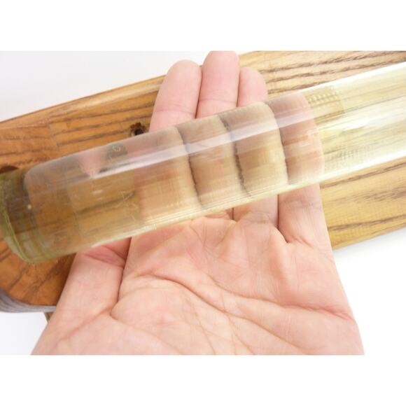 Vintage Towel holder Kitchen Bathroom Glass Wood Handmade - Picture 4 of 6